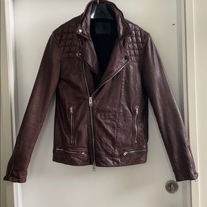 All Saints leather biker jacket
